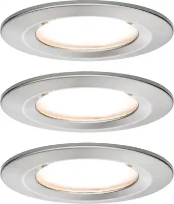 Bol.com Ebl set nova coin rond stijf led 3x6,5w 2700k 230v ijzer geb/alu aanbieding