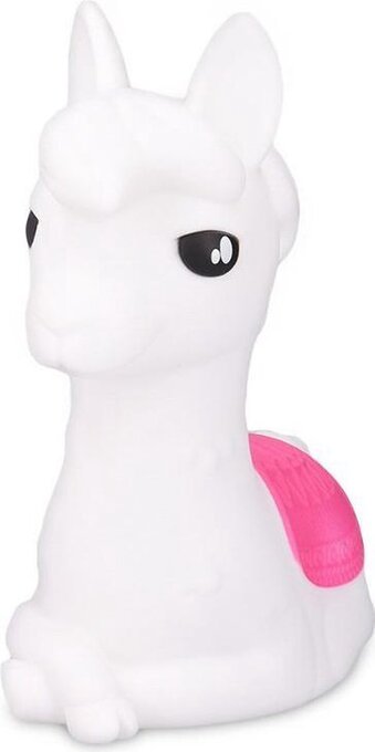 Bol.com Kinderlamp alpaca led multikleur licht met timerfunctie trendy - wit/roze aanbieding