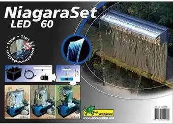 Ubbink - niagara-set 60 - vijverwaterval - met ledverlichting - complete set