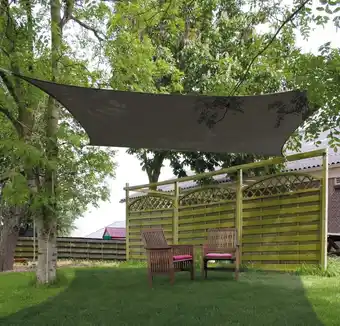 Bol.com Eurotrail multi functional tapijt/schaduwdoek - 400*600cm - grijs/blauw aanbieding