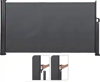 Koopman windscherm voor terras - 3x1.4 m - antraciet - oprolbaar