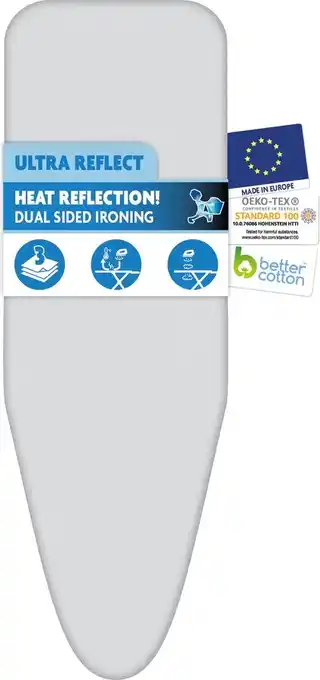 Laundryspecialist strijkplankhoes met hittereflectie - sneller strijken - maat l/xl voor een breedte van 39 tot 53 cm en een