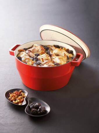 Bol.com Pyrex  slowcook braadpan - gietijzer - � 24 cm - 3.6 l - rood aanbieding