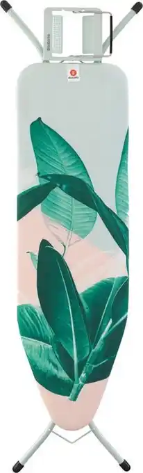 Brabantia strijkplank b met strijkijzerhouder - 124 x 38 cm - tropical leaves