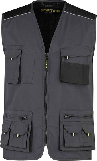 Bol.com Størvik pilar gereedschapsvest - werkvest - toolvest - zomer werk bodywarmer - maat s - antraciet grijs aanbieding