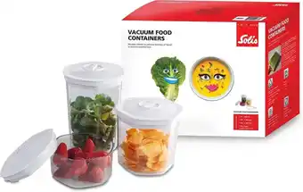 Bol.com Solis bewaarcontainer set - vershoudbakjes - 3 stuks - vacuüm bewaardoos aanbieding