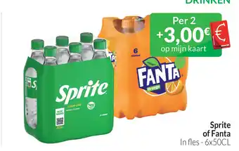 Intermarché Sprite of Fanta In fles - 6 x 50 cl aanbieding