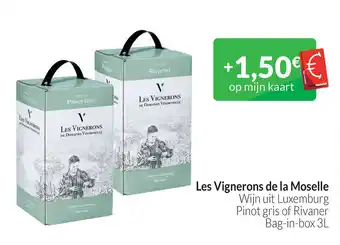 Intermarché Les Vignerons de la Moselle, Wijn uit Luxemburg Pinot gris of Rivaner Bag-in-box 3 L aanbieding