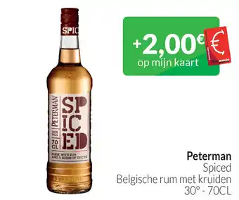 Intermarché Peterman Spiced Belgische rum met kruiden 30° - 70 cl aanbieding