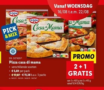 Lidl Pizza casa di mama aanbieding