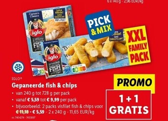 Lidl Gepaneerde fish & chips aanbieding