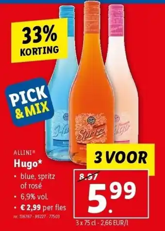 Lidl Hugo aanbieding