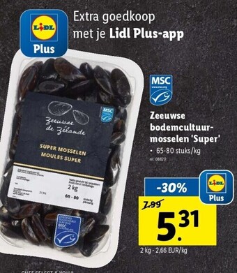 Lidl Zeeuwse bodemcultuurmosselen 'super' aanbieding