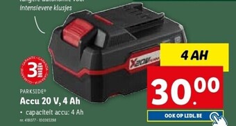 Lidl Accu 20 v, 4 ah aanbieding
