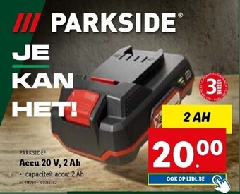 Lidl Accu 20 v, 2 ah aanbieding