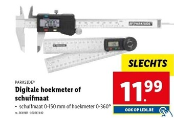 Digitale hoekmeter of schuifmaat