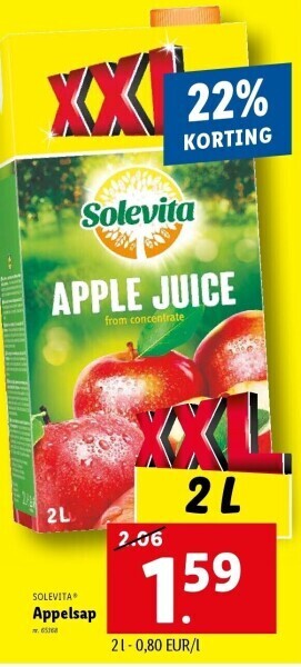 Lidl Appelsap aanbieding