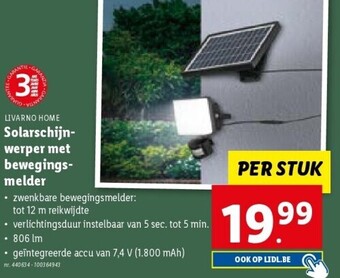 Lidl Solarschijnwerper met bewegingsmelder aanbieding