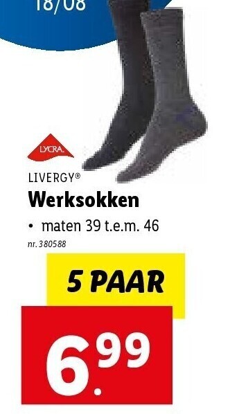 Lidl Werksokken aanbieding
