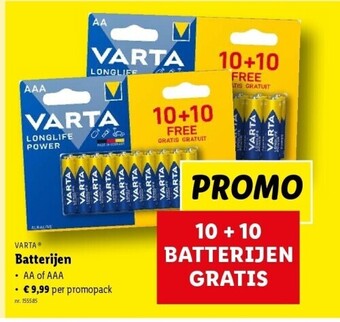 Lidl Batterijen aanbieding