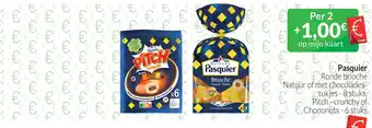 Intermarché Pasquier Ronde brioche Natuur of met chocolades - tukjes - 8 stuks, Pitch - crunchy of Chononuts - 6 stuks aanbieding