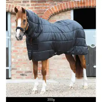 Decathlon Paardenstaldeken met halsbedekking premier equine 200 g aanbieding