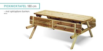 Hubo PICKNICKTAFEL 180 cm aanbieding