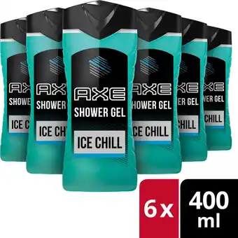 Bol.com Axe ice chill 3-in-1 douchegel - 6 x 400 ml - voordeelverpakking aanbieding