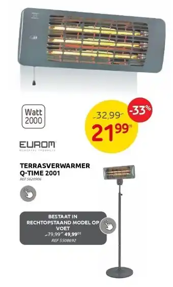 Brico Terrasverwarmer q-time 2001 aanbieding