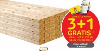 Brico Op al het ruwe en geschaafde hout aanbieding