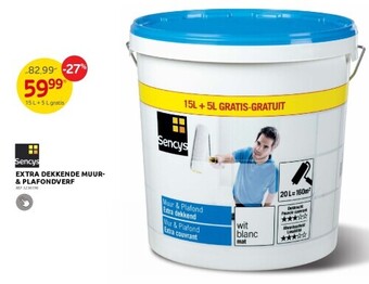 Brico Extra dekkende muur- & plafondverf aanbieding