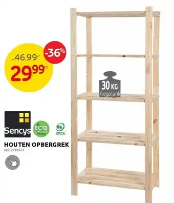 Brico Houten opbergrek aanbieding