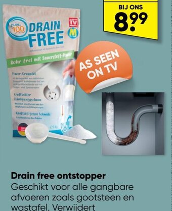 Drain free ontstopper