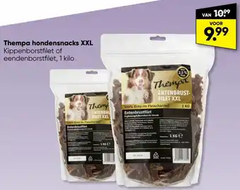 Thempa hondensnacks XXL Kippenborstfilet of eendenborstfilet, 1 kilo