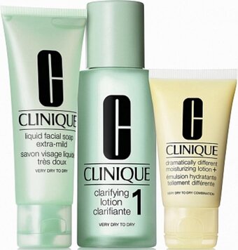 Bol.com Clinique 3-step introduction kit huidtype 1 - huidverzorging geschenkset aanbieding