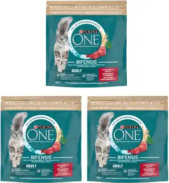 Purina one adult - kattenvoer - rund & volkoren granen - 3 x 1.5kg