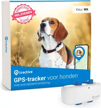 Tractive gps dog 4 - gps tracker voor honden & activiteitenmonitor - past op meeste halsbanden - wit