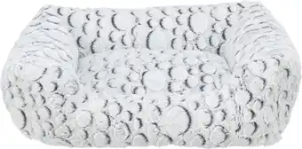Trixie hondenmand mila hoekig pluche wit / grijs - 100x70 cm