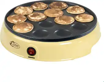 Bol.com Bestron poffertjesmaker in retro-design, electrische poffertjespan met antiaanbaklaag & indicatielampje, sweet dreams, 800 w, aanbieding