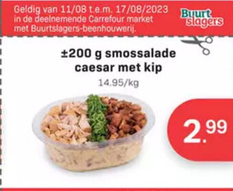 Buurtslagers smossalade caesar met kip +200 g aanbieding