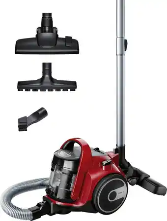 Bosch bgc05aaa2 serie 2 - stofzuiger zonder zak - rood