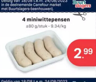 Buurtslagers miniwittepensen 4 aanbieding
