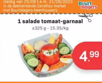 Buurtslagers salade tomaat-garnaal 1 aanbieding