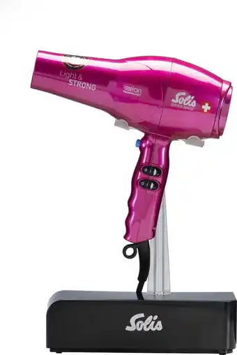 Solis light & strong 422 föhn - haardroger professional - roze