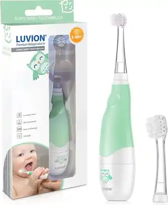 Bol.com Luvion 250s - sonische elektrische tandenborstel voor baby en peuter - 0 t/m 3 jaar - met timer aanbieding