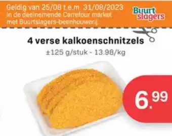 Buurtslagers verse kalkoenschnitzels 4 aanbieding