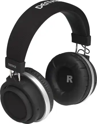 Bol.com Denver bth-250 - draadloze koptelefoon met bluetooth en handsfree functie - zwart aanbieding
