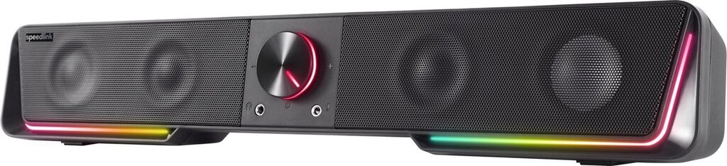 Bol.com Speedlink gravity rgb stereo soundbar - zwart aanbieding
