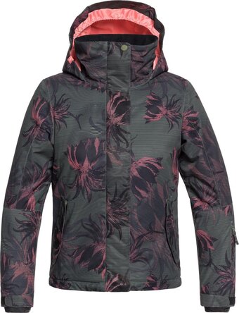 Bol.com Roxy jetty girl jkski jas meisjes - true black_swell flowers girl - 16/xxl aanbieding