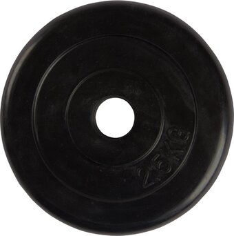 Bol.com Virtufit rubberen gewicht - halterschijf - 30 mm - 2,5 kg - zwart aanbieding